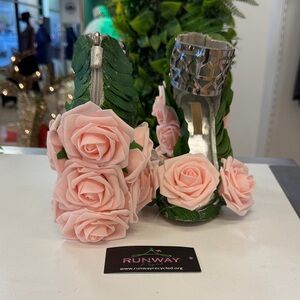 BCBG MaxAzria Upcycled Silver Ankle Cuff Sandals | Size 7.5